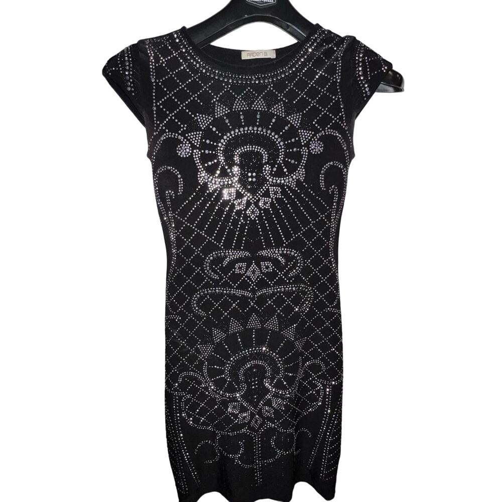 Arden B Studded Bodycon Dress - Size Small Sparkly pattern fitted flattering